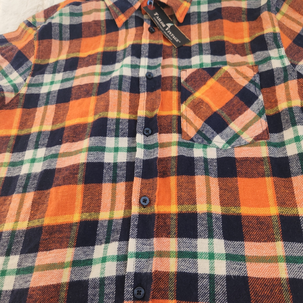 Tailor Vintage Multicolor Plaid Button Down Shirt - Picture 11 of 12